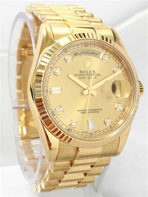 rolex day date president 18k gold watch|rolex day date gold.